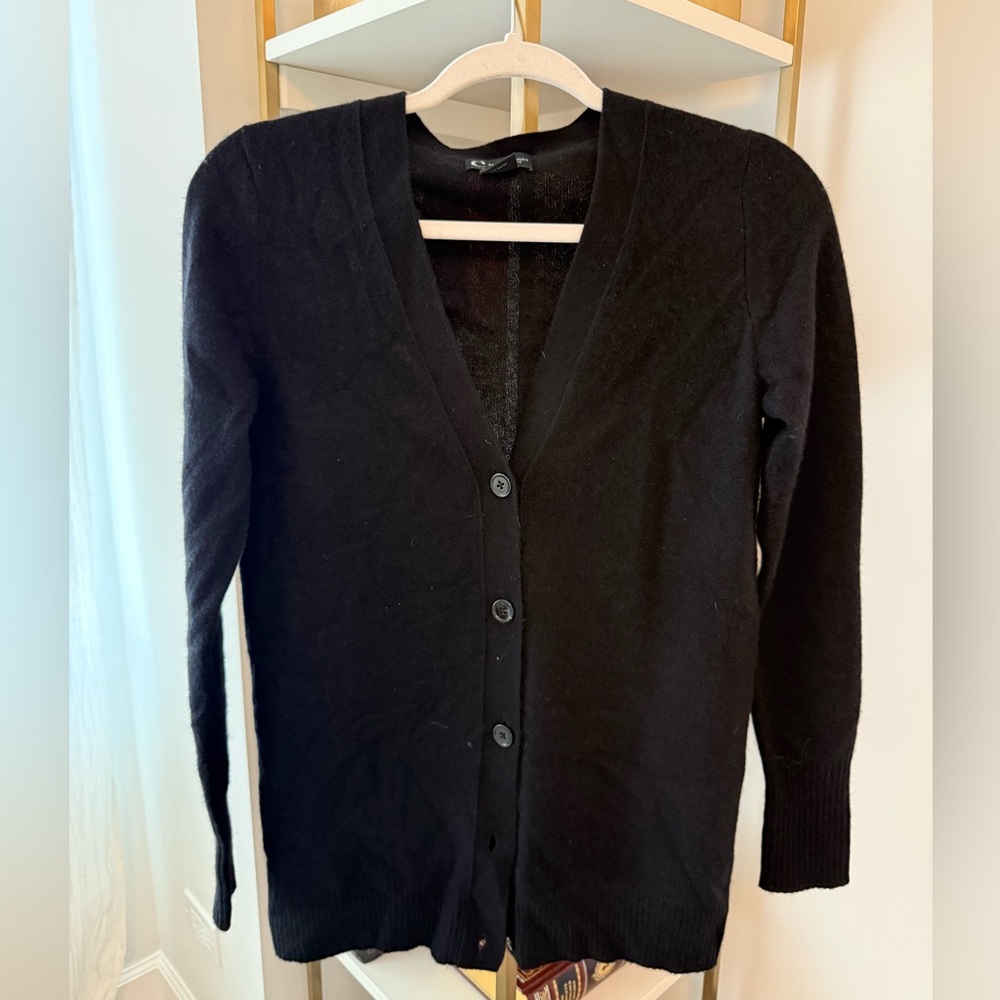 Bloomingdale's Black Cardigan Sweater